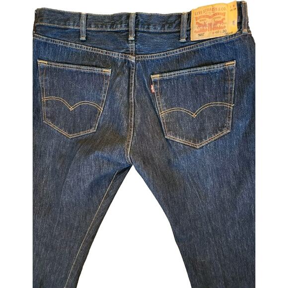 Levis 501XX Jeans Men's Size 39 x 27 Blue Denim Straight Leg Button Fly Western - Picture 4 of 8